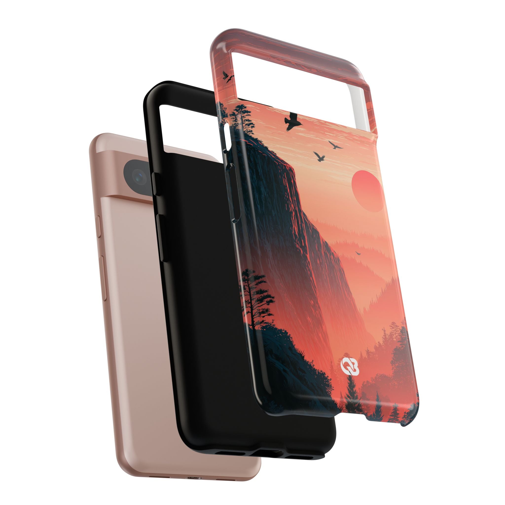Orange Tough Phone Case for Google Pixel - Crimson Ridge Flight