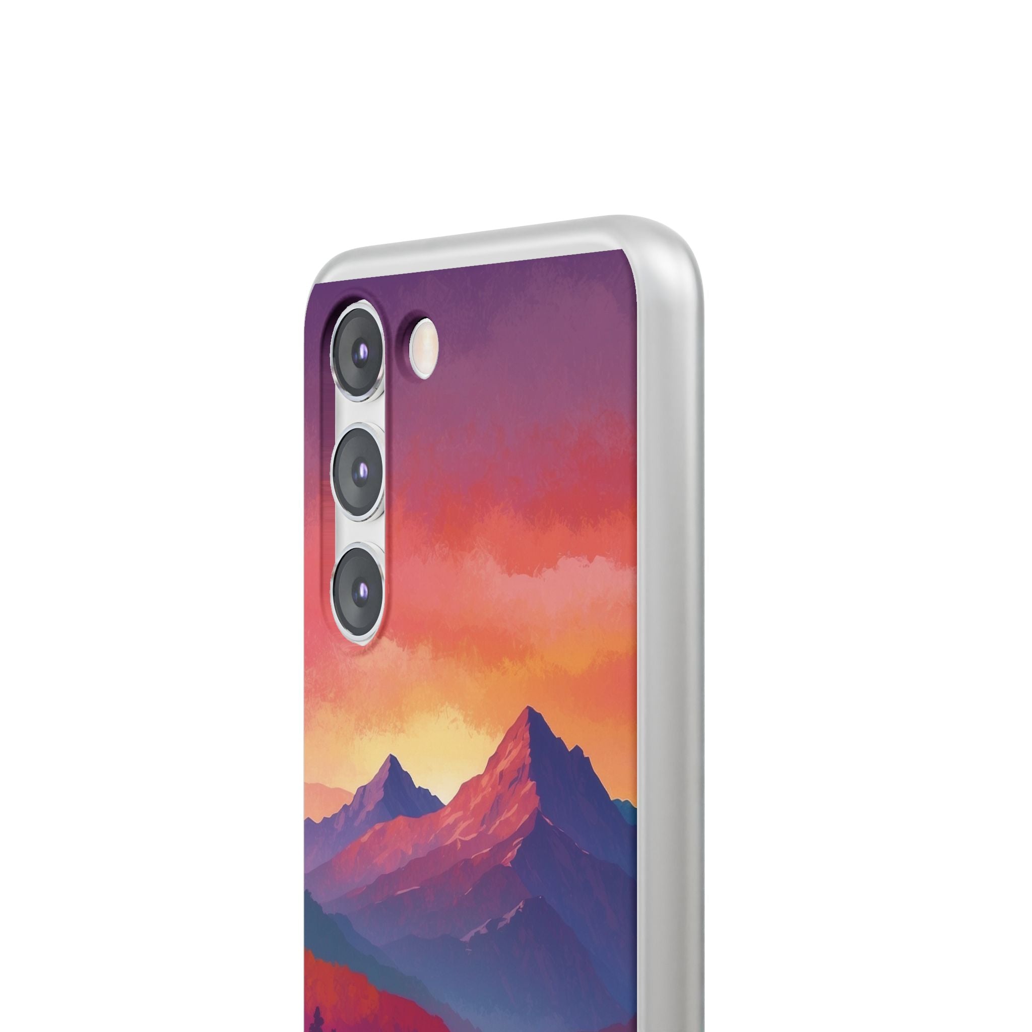 Crimson Mountain Dusk · Soft Handyhülle für Samsung