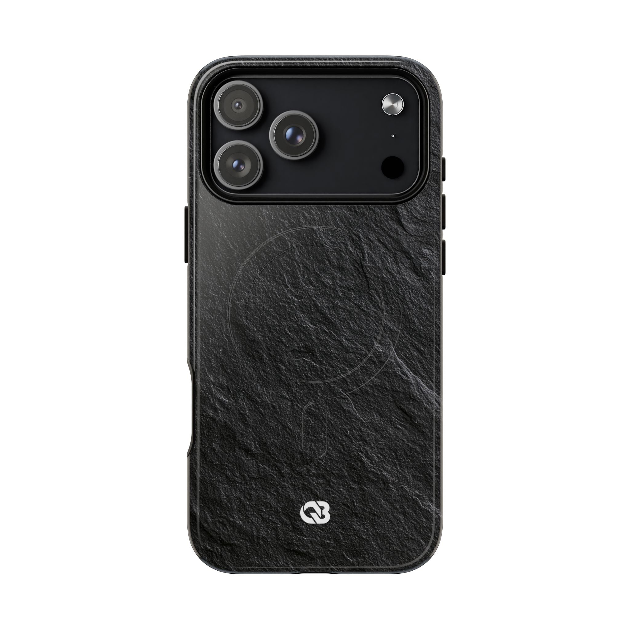 Black Tough 2.0 Magsafe Phone Case for iPhone - Raw Obsidian Slate