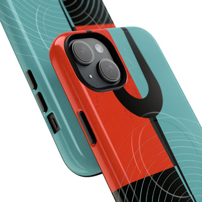 Teal Tough 2.0 Magsafe Phone Case for iPhone - Sonic Static Split