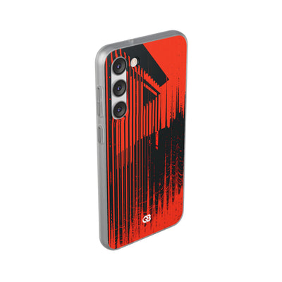 Red Lite Phone Case for Samsung - Crimson Brutalist Distortion