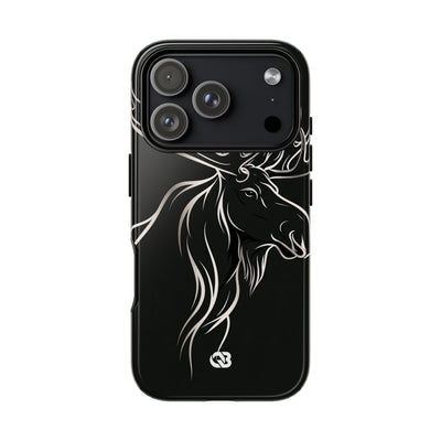 Nordic Moose Contour · Tough Phone Case for iPhone · Black