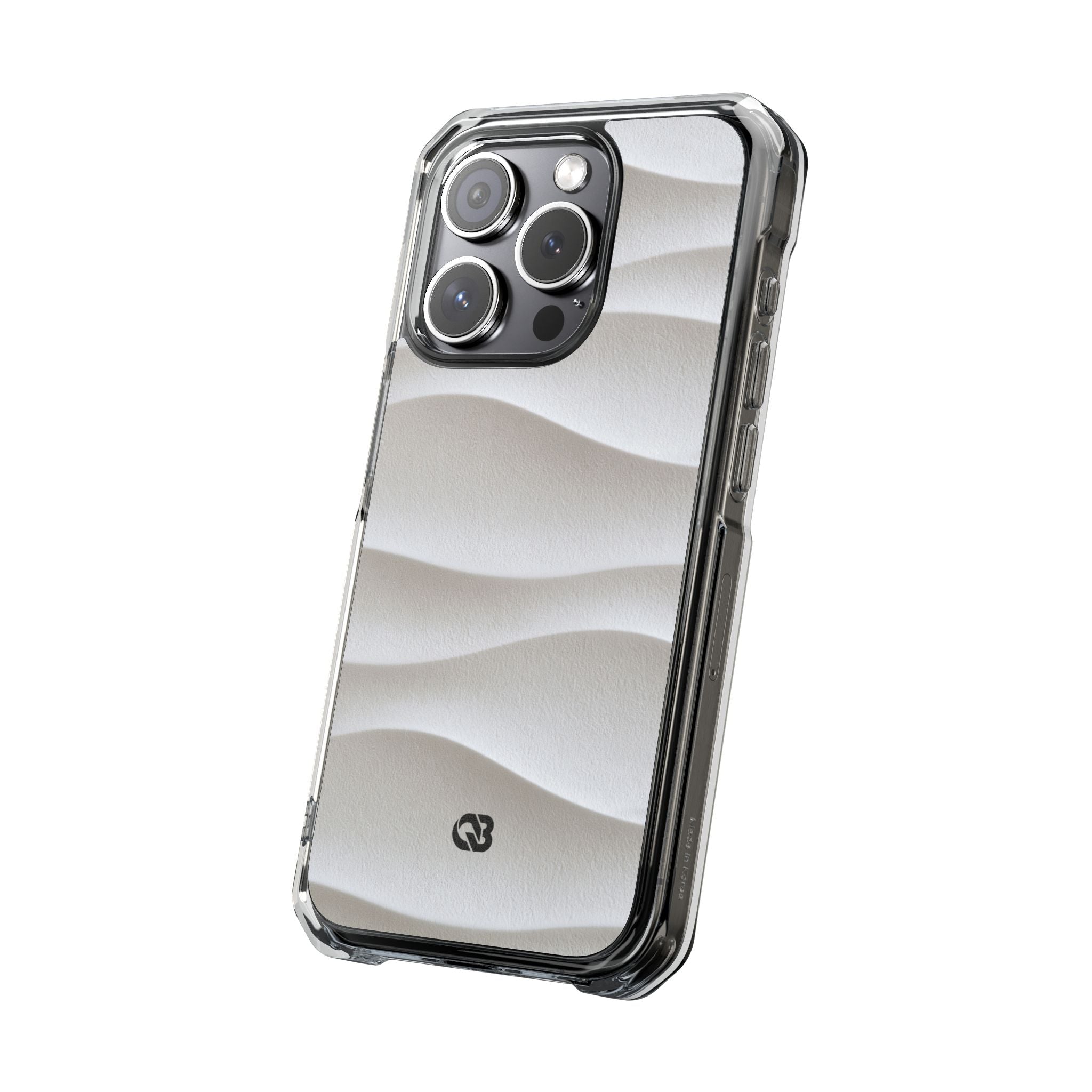 White Impact MagSafe Phone Case for iPhone - Arctic Flow Ridges