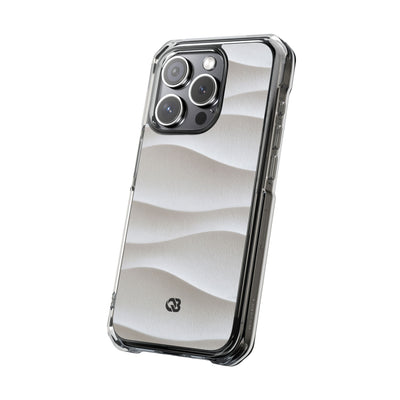White Impact MagSafe Phone Case for iPhone - Arctic Flow Ridges