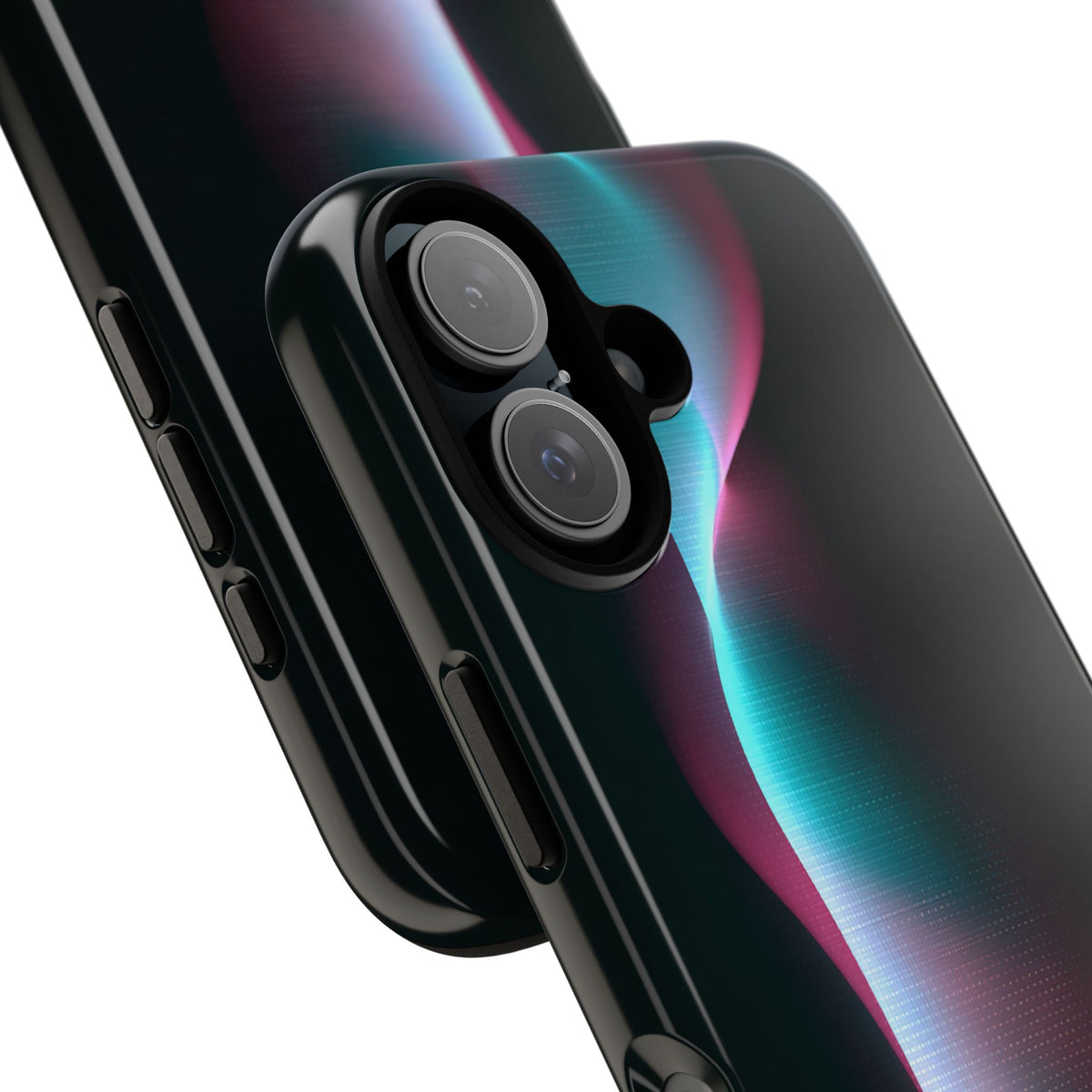 Neon Pixel Flow · Tough Phone Case for iPhone · Black