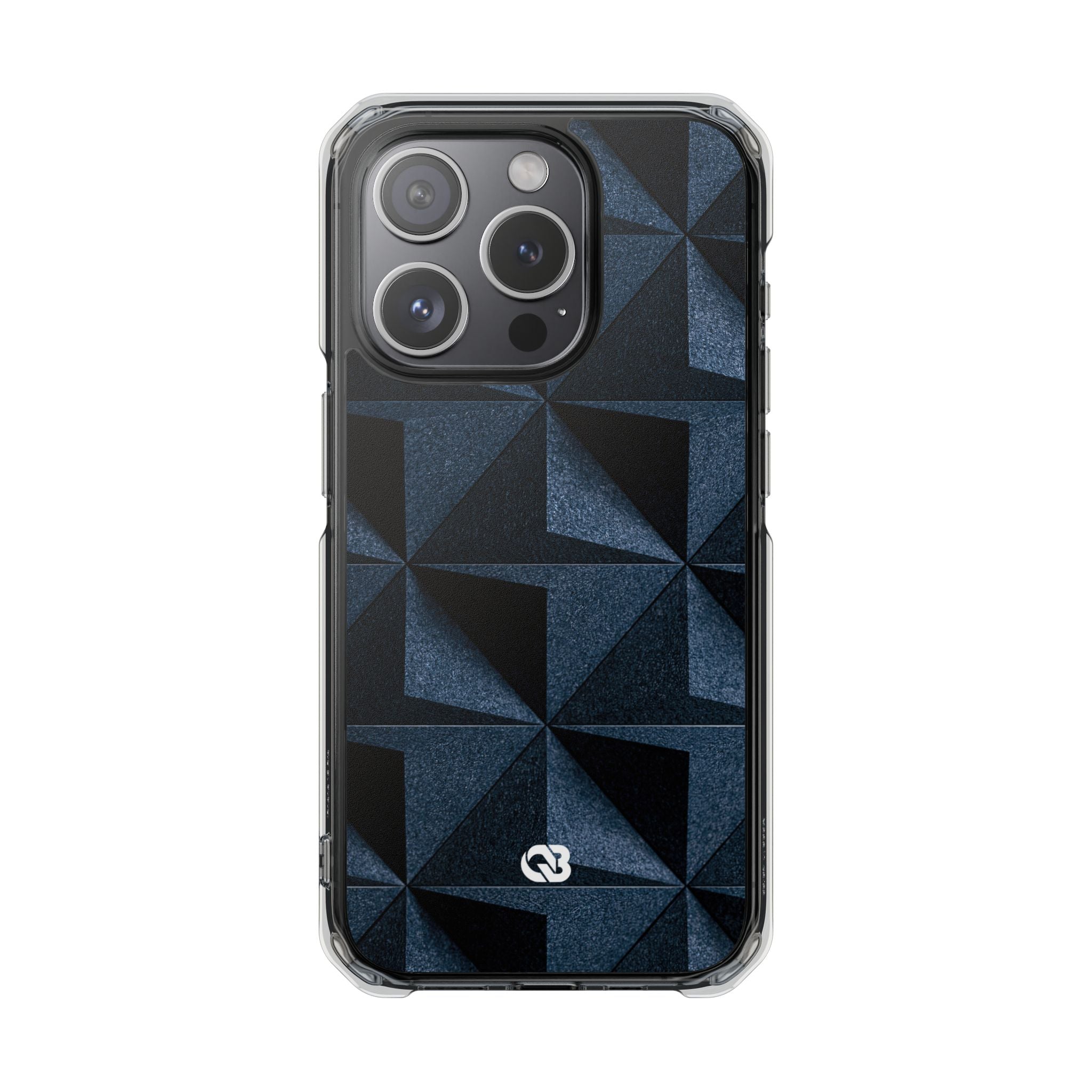 Blue Impact MagSafe Phone Case for iPhone - Indigo Basalt Facets