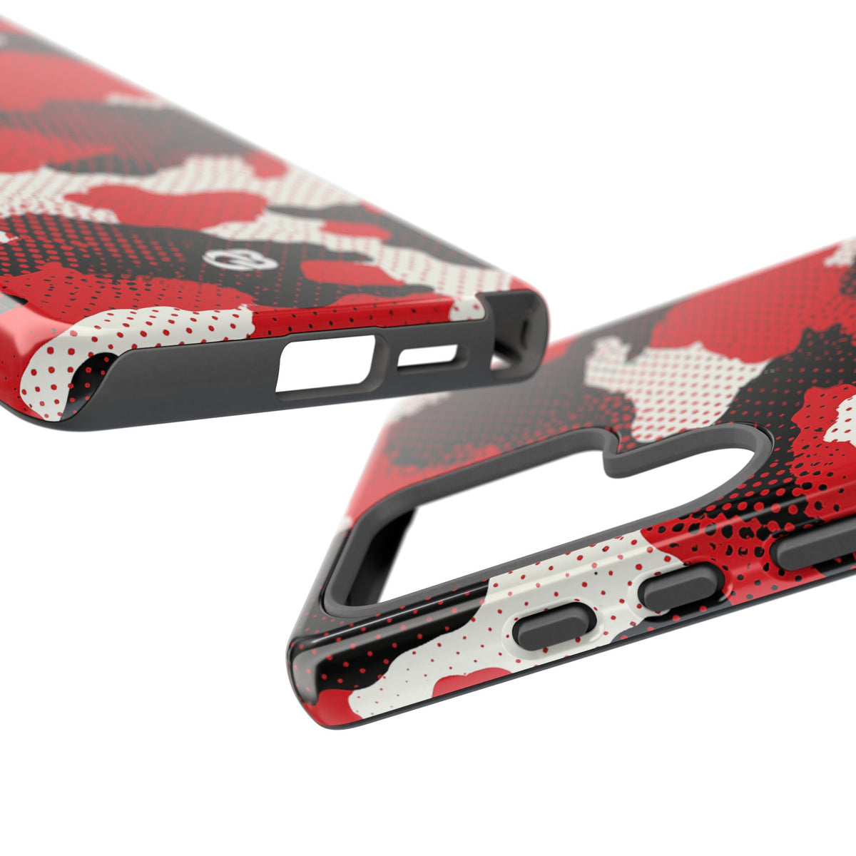 Crimson Halftone Camo · Tough Phone Case for Samsung · Red
