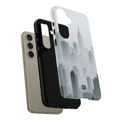 Grey Tough Phone Case for Samsung - Steel Mist Skyline
