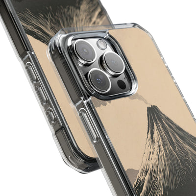 Beige Impact MagSafe Phone Case for iPhone - Obsidian Ink Summit