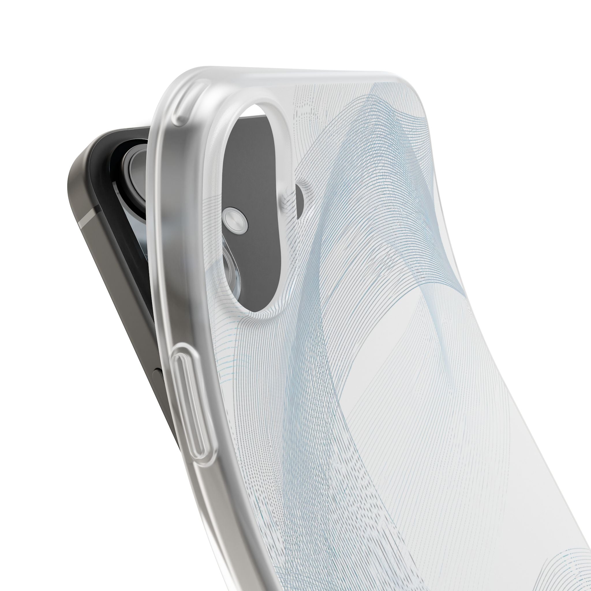 White Lite Phone Case for iPhone - Arctic Line Current