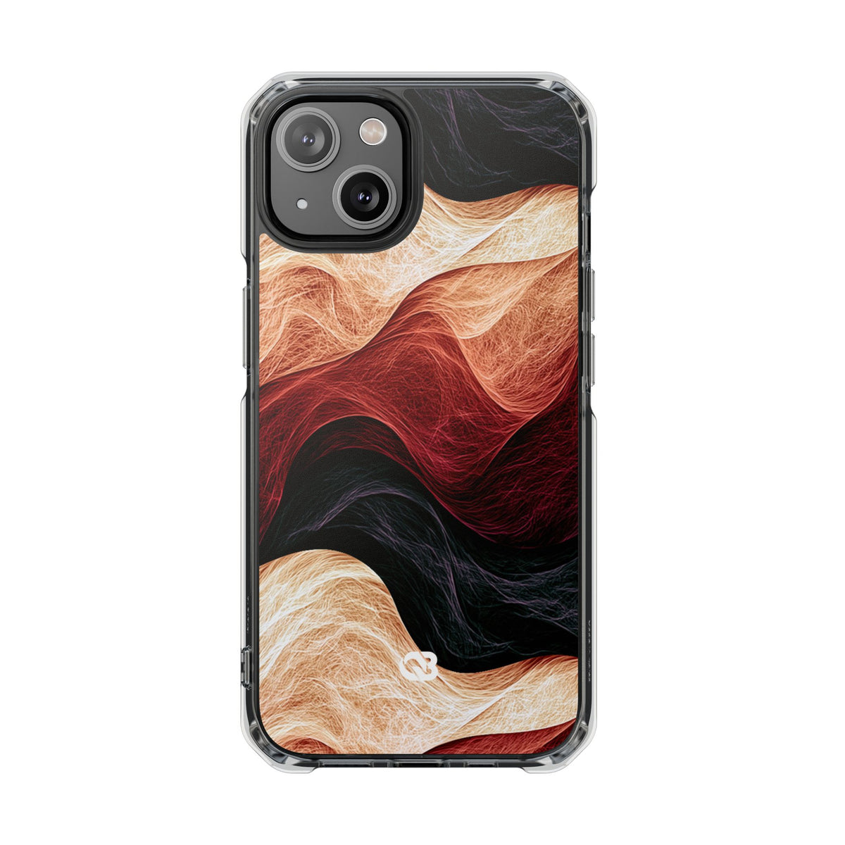 Ember Wave Dispersion · Clear Impact Magnetic Phone Case for iPhone · Red