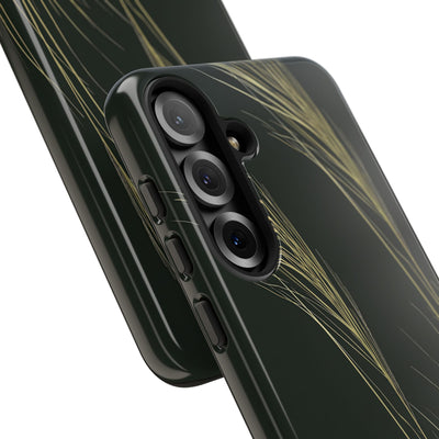 Green Tough Phone Case for Samsung - Midnight Gilded Grass