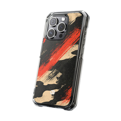 Urban Slash Camo · Clear Impact Magnetic Phone Case for iPhone · Black