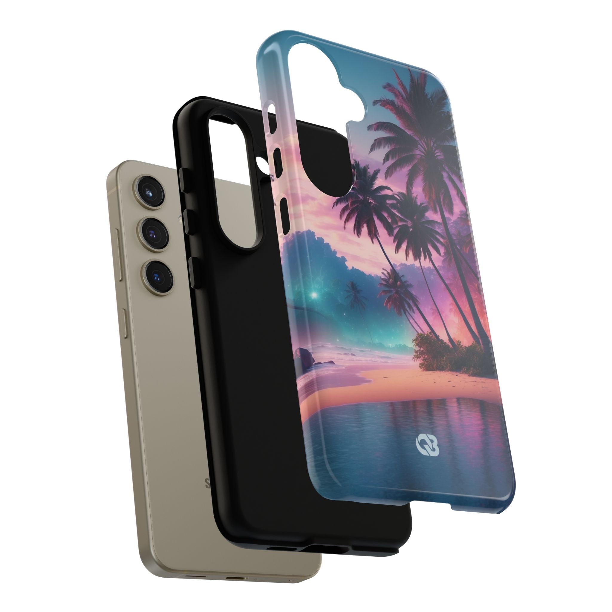 Neon Shore Palms · Tough Handyhülle für Samsung