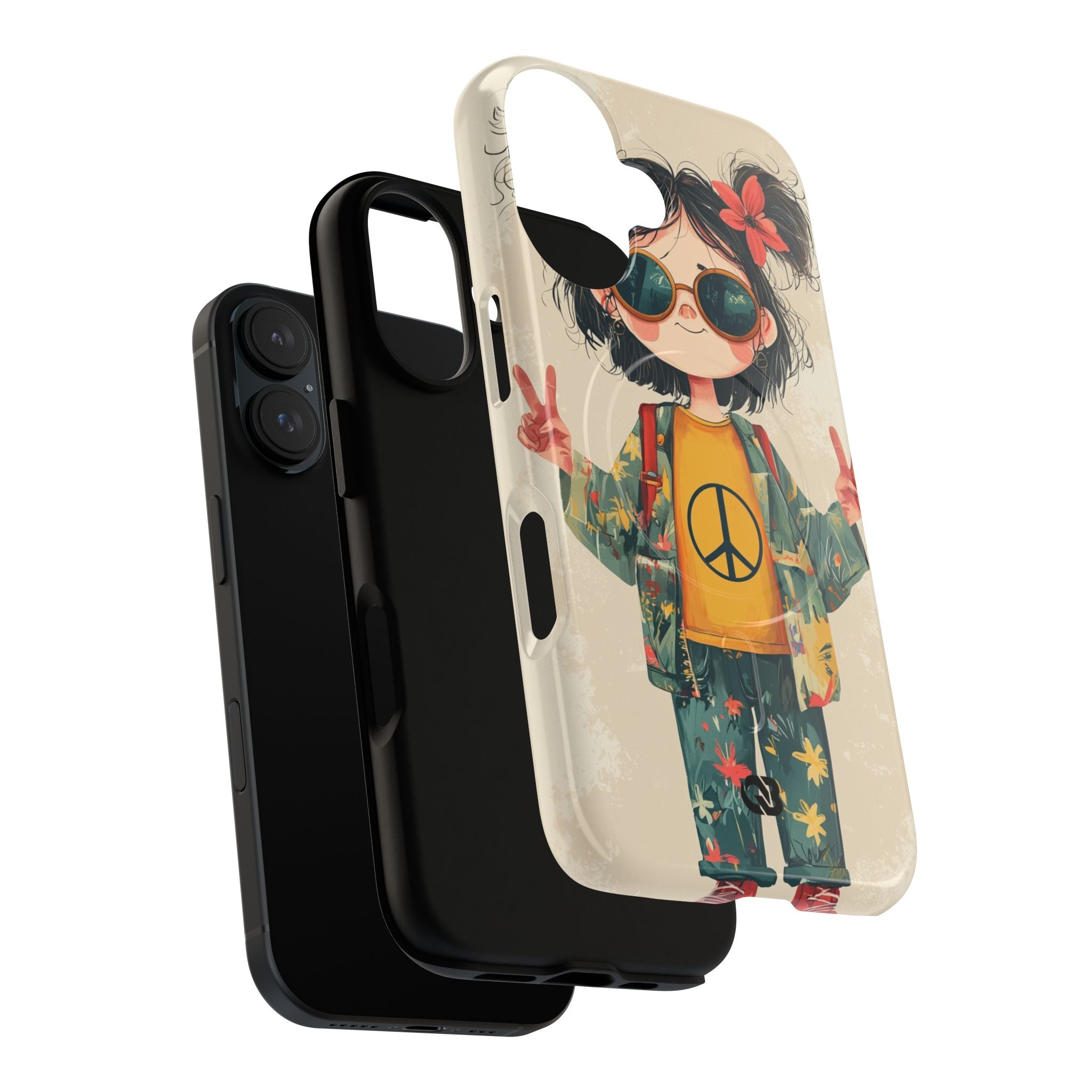 Retro Peace Girl · Tough+ Phone Case for iPhone · Magsafe