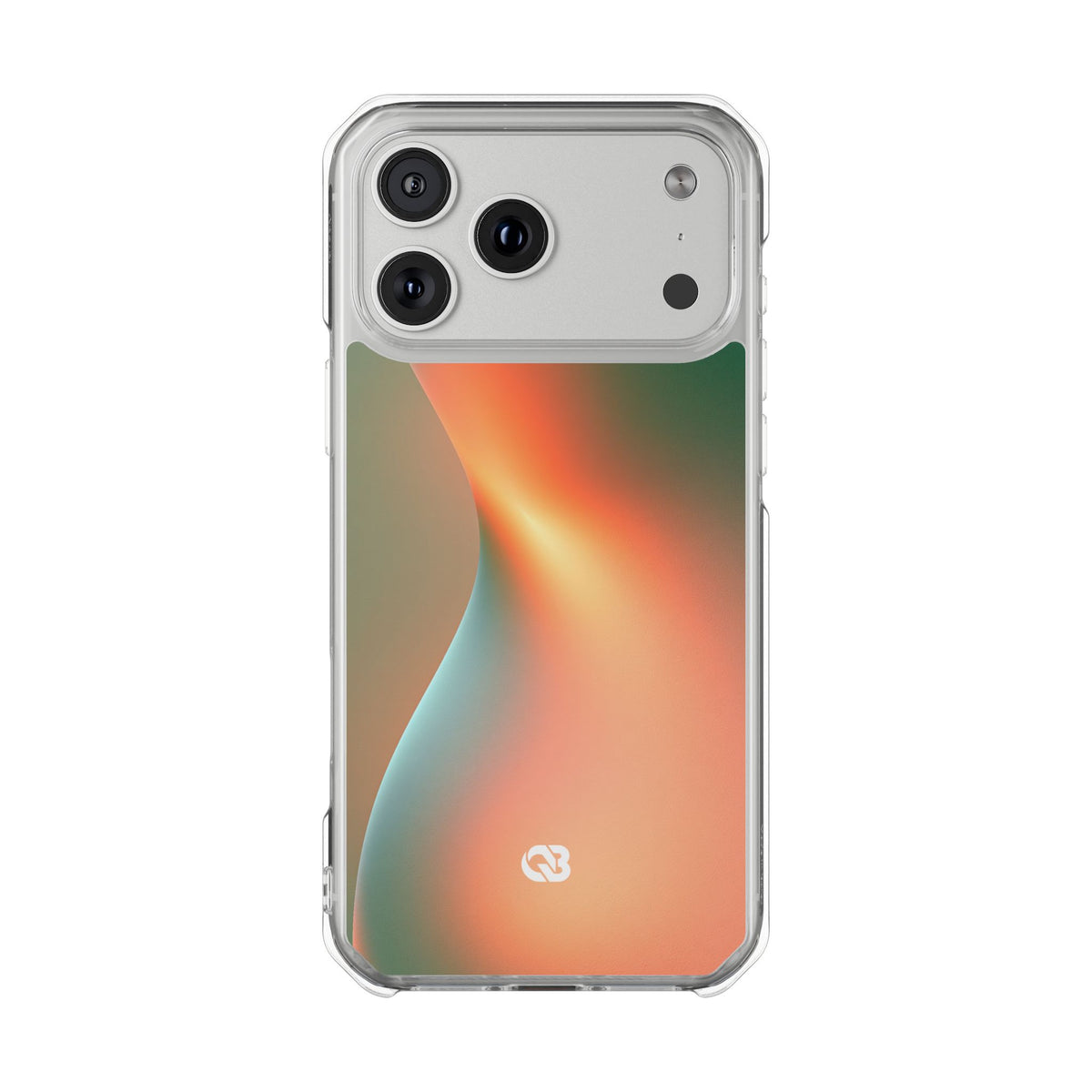 Radiant Contour · Clear Impact Magnetic Phone Case for iPhone · Orange