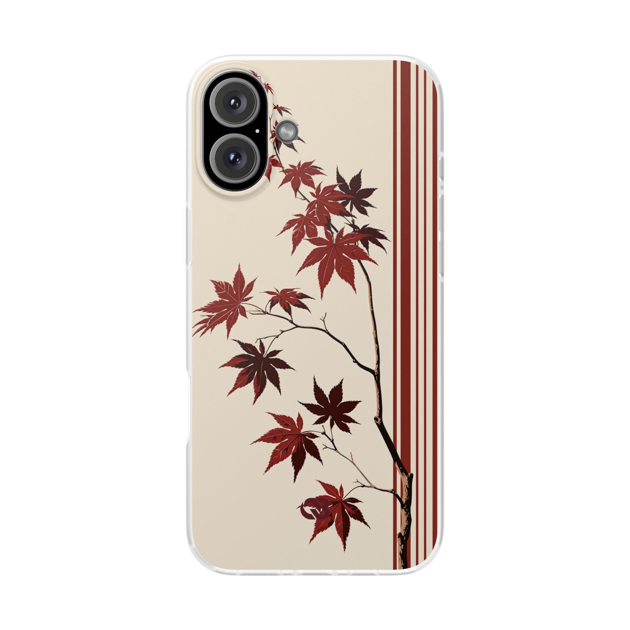 Red Lite Phone Case for iPhone - Crimson Momiji Stripe