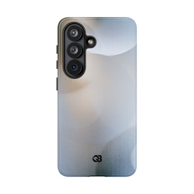 White Tough Phone Case for Samsung - Frosted Ribbed Sphere
