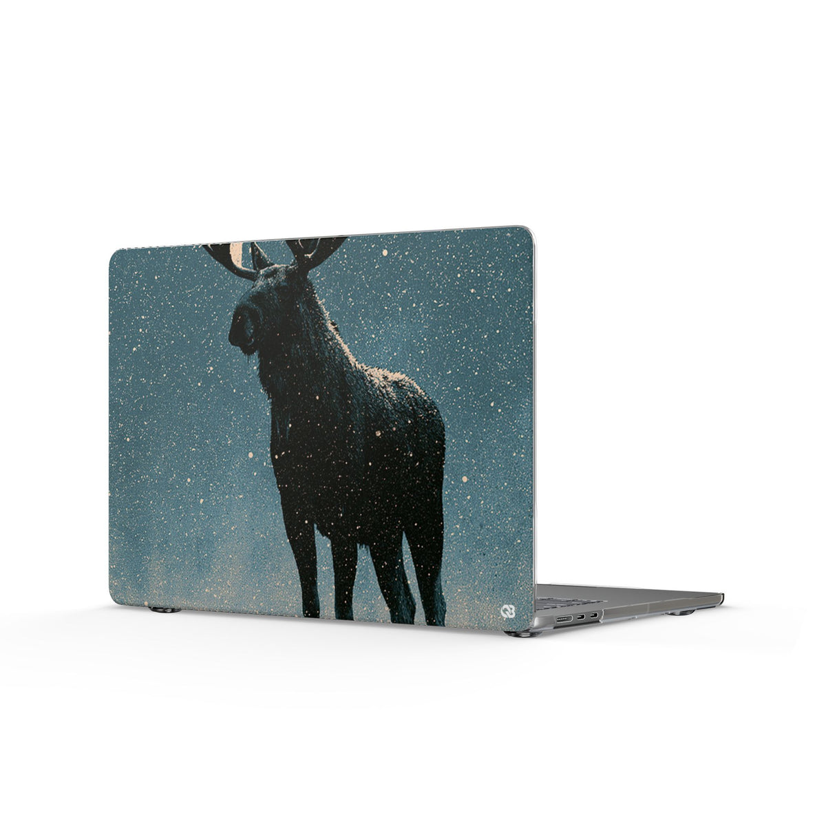 Nordic Boreal Moose · Clear Hard Case for MacBook · Blue