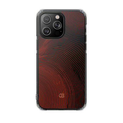 Red Impact MagSafe Phone Case for iPhone - Terracotta Nerve Map