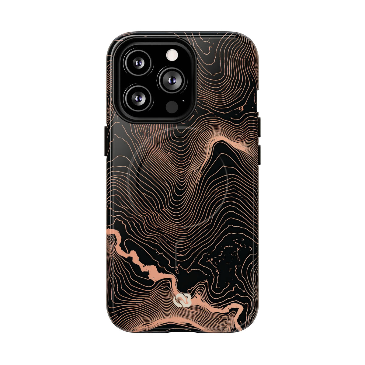 Mesa Elevation Contour · Tough 2.0 Magnetic Phone Case for iPhone · Black