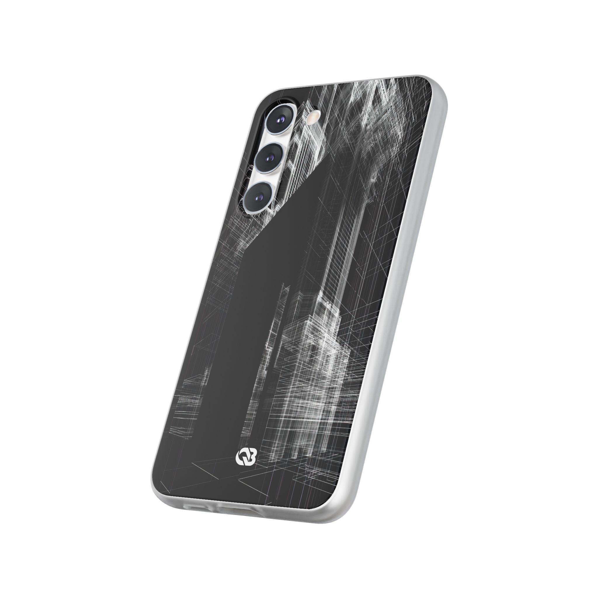 Black Lite Phone Case for Samsung - Ghost Urban Wireframe