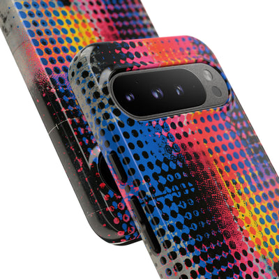 Chromatic Halftone Grid · Tough Phone Case for Pixel ·  Blue