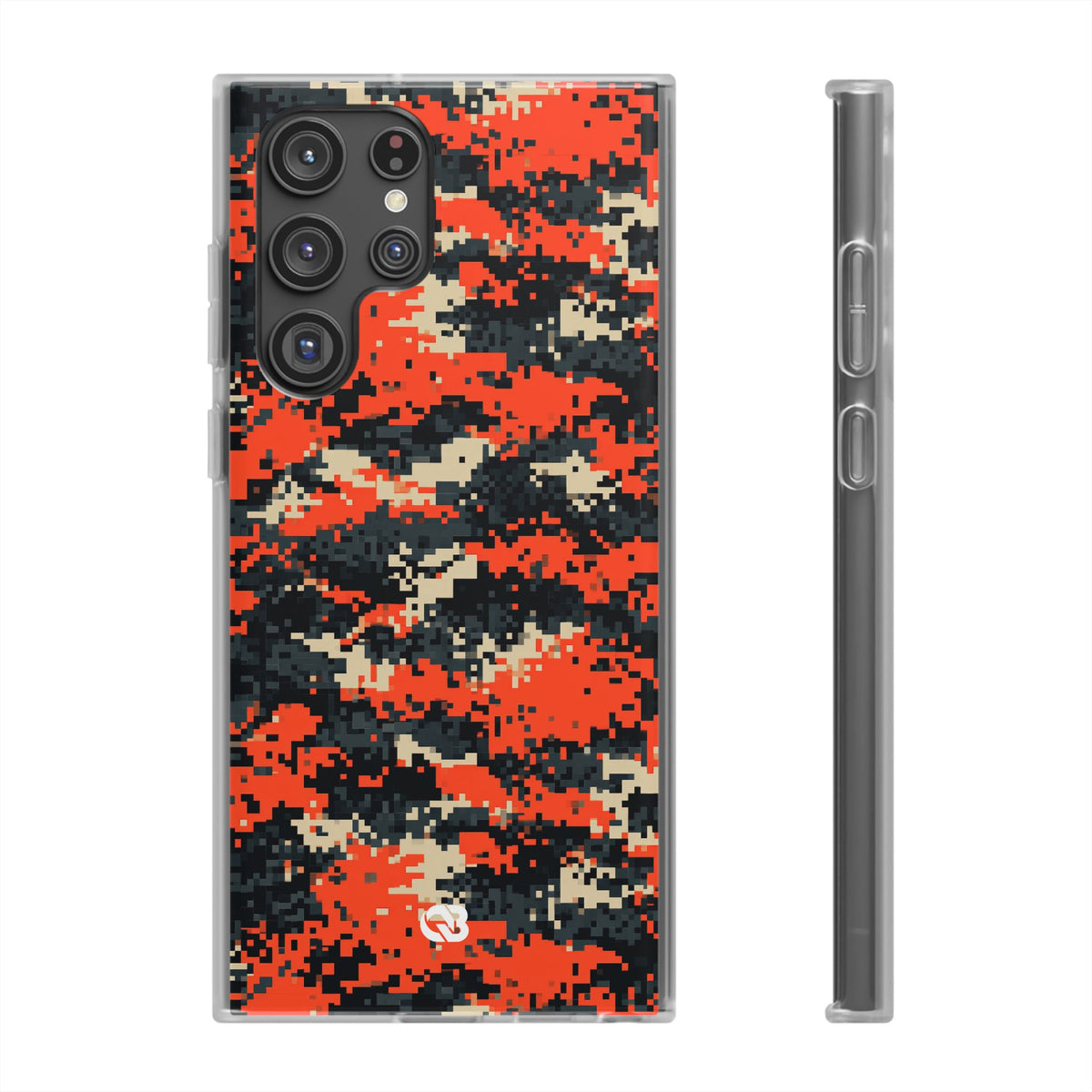 Signal Pixel Camo · Lite Phone Case for Samsung · Orange