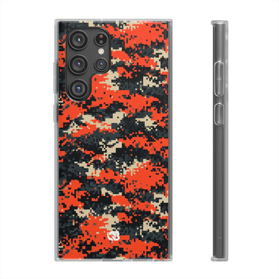 Signal Pixel Camo · Lite Phone Case for Samsung · Orange
