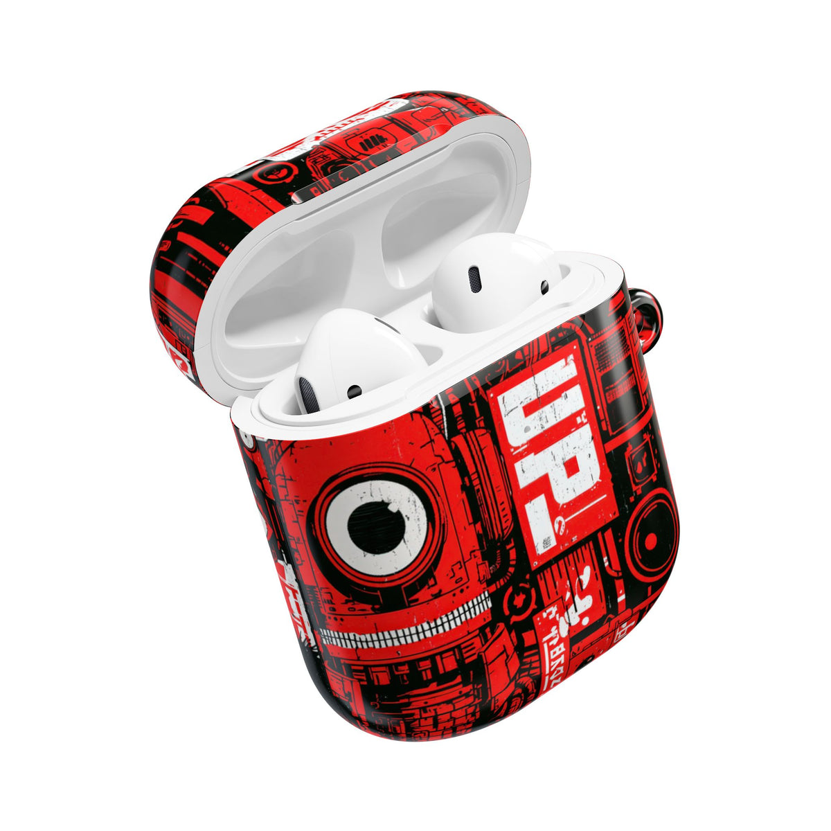 Neo Mecha Collage · Hard Case for AirPods & AirPods Pro · Red