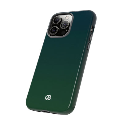 Green Tough Phone Case for iPhone - Midnight Pine Horizon