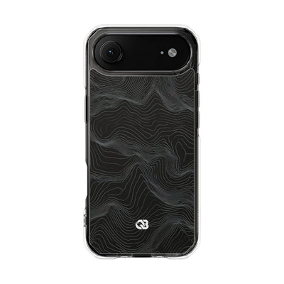 Obsidian Contour Elevation · Clear Impact Magnetic Phone Case for iPhone · Black