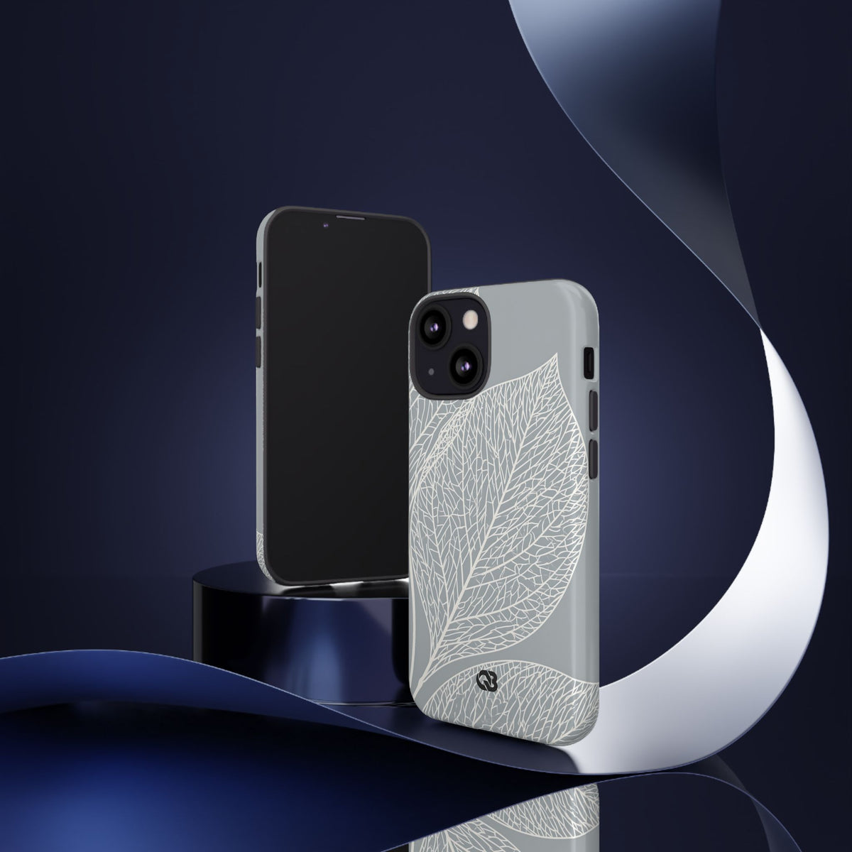 Minimal Leaf Skeleton · Tough Phone Case for iPhone · Grey
