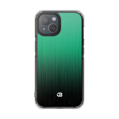 Emerald Cascade · Clear Impact Magnetic Phone Case for iPhone · Green