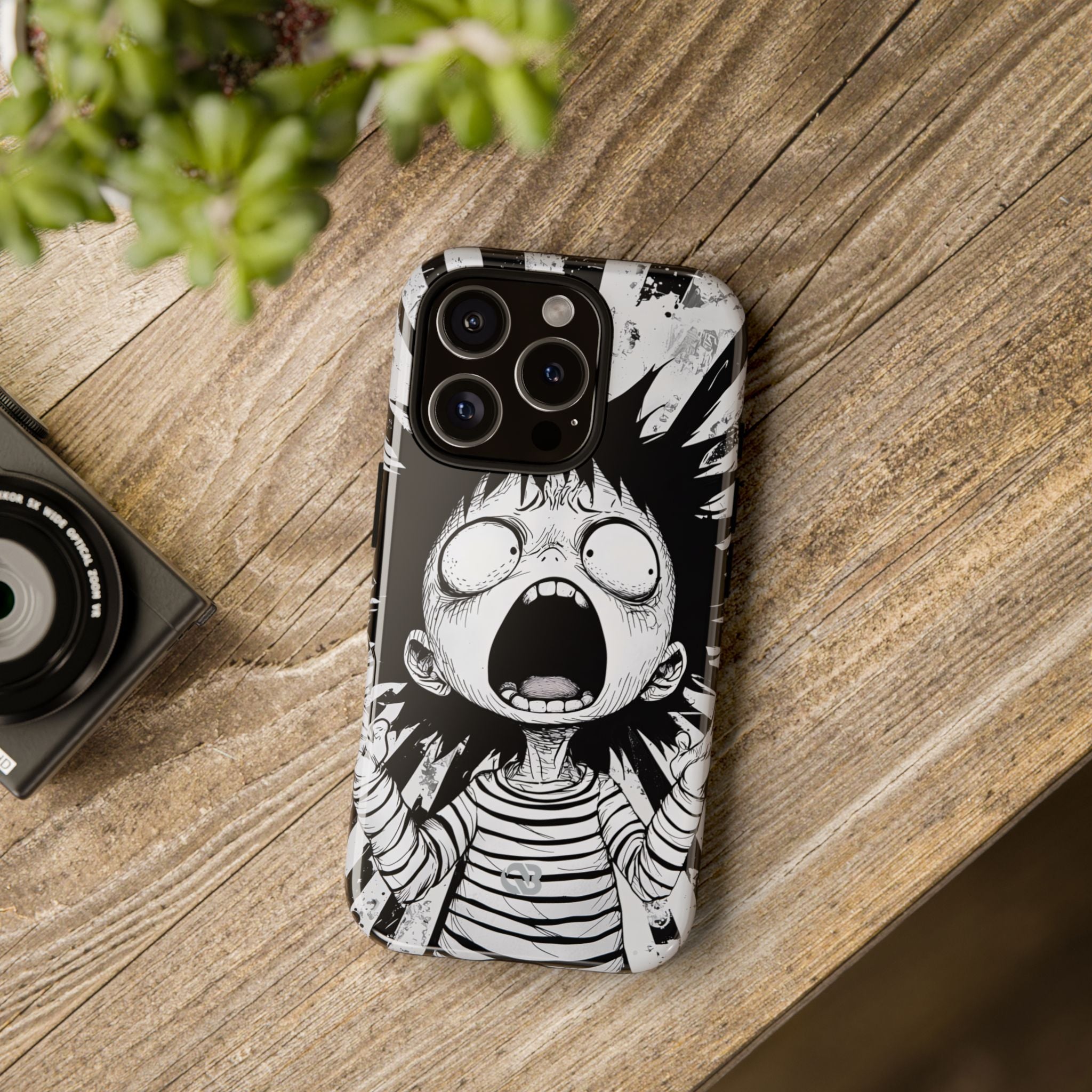 Chaotic Monochrome Scream · Tough Fundas para teléfono para iPhone