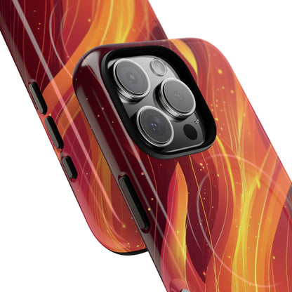 Flaming Flow iPhone 16 Pro Case - Tough+ - CASE•BOB