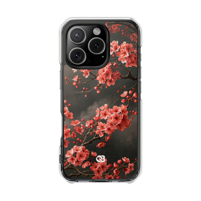 Dark Sakura Nocturne · Clear Impact Magnetic Phone Case for iPhone ·  Black