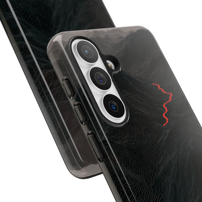 Crimson Ridge Pass · Tough Phone Case for Samsung · Black