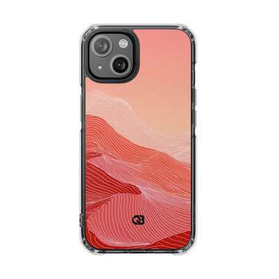 Red Impact MagSafe Phone Case for iPhone - Crimson Ridge Contour