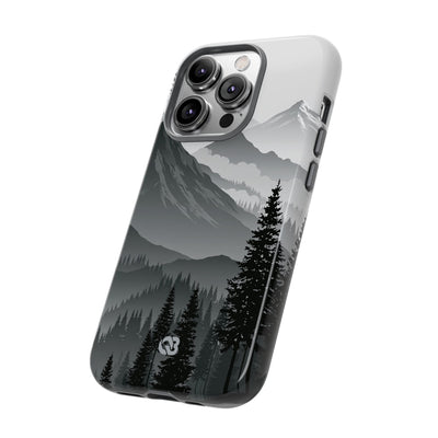 Grey Tough Phone Case for iPhone - Granite Ridge Mist