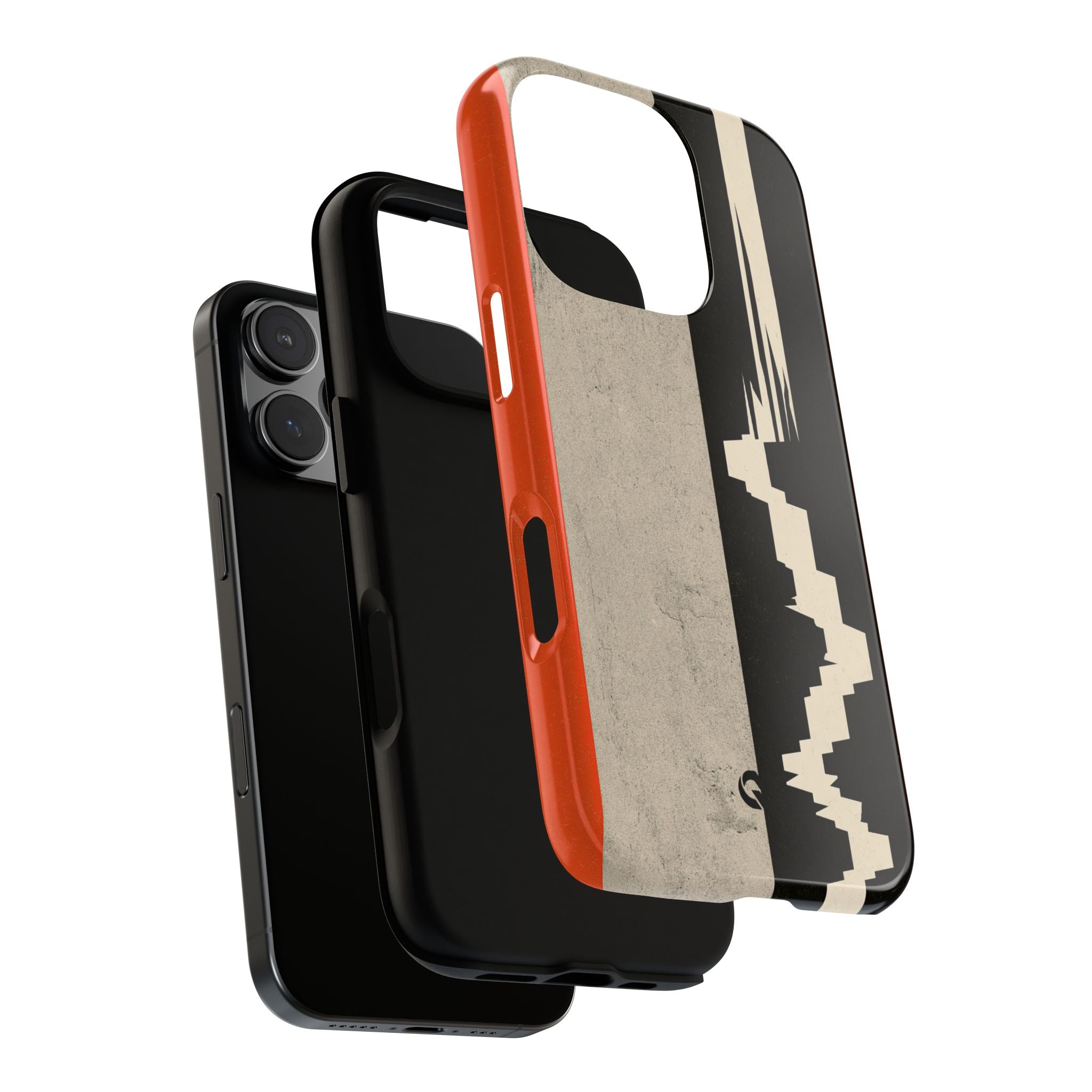 Orange Tough Phone Case for iPhone - Orange Monolith Rift