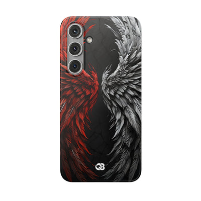 Split Crimson Wing · Soft Phone Case for Samsung