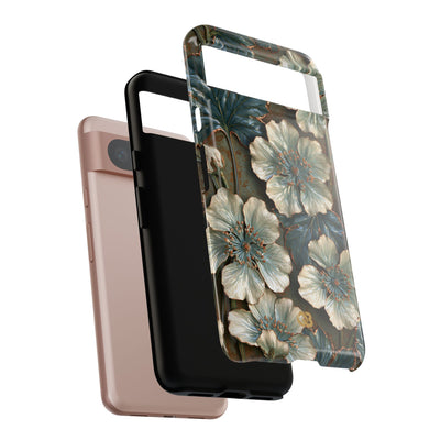 Gilded Blossom Reverie · Tough Phone Case for Pixel ·  Teal