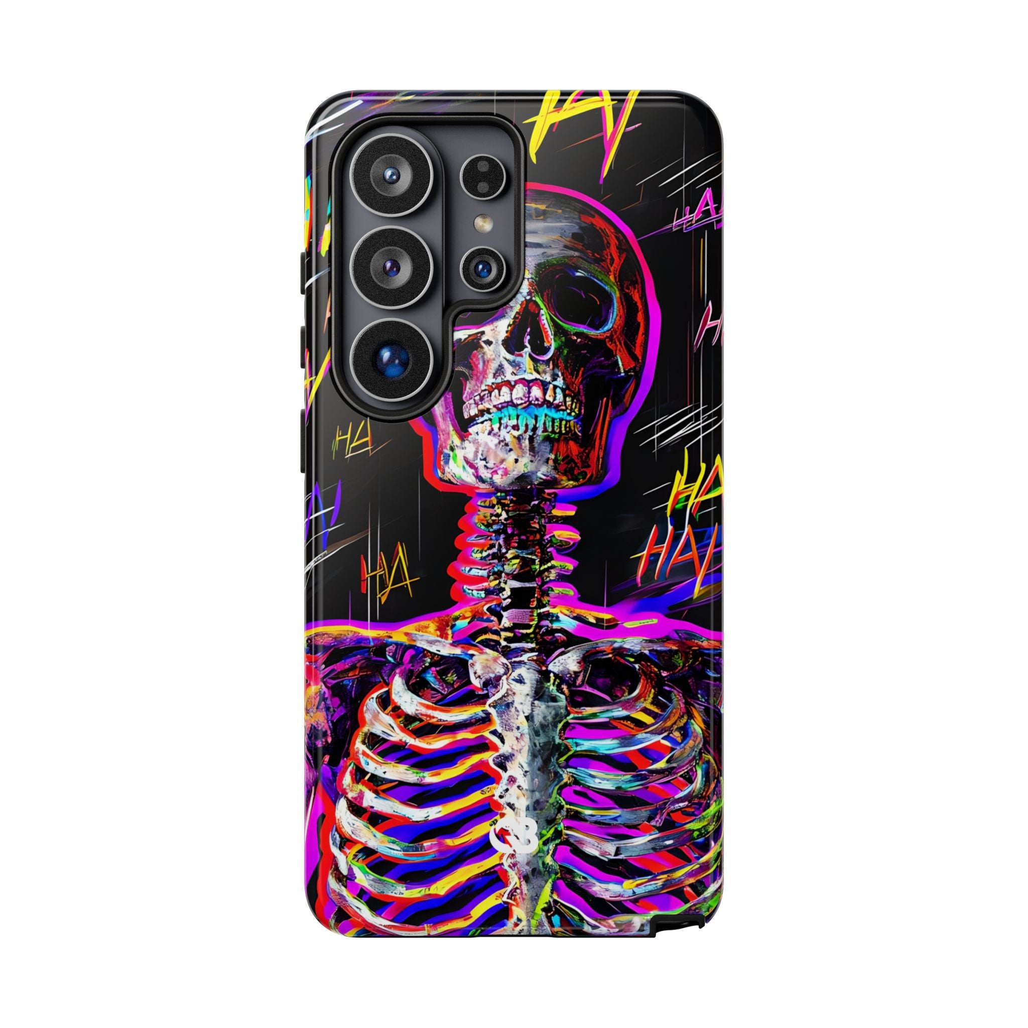 Neon Glitch Skeleton · Tough Handyhülle für Samsung