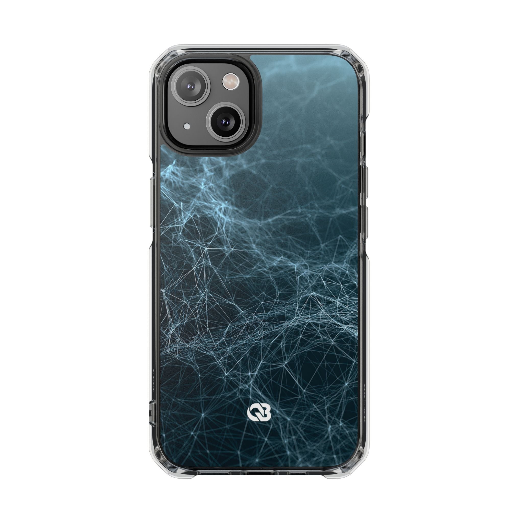 Teal Impact MagSafe Phone Case for iPhone - Arctic Neural Mesh