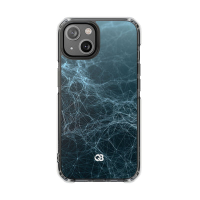 Teal Impact MagSafe Phone Case for iPhone - Arctic Neural Mesh