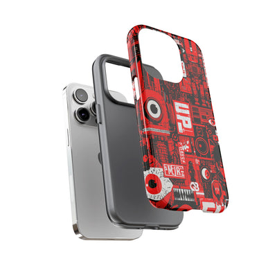 Neo Mecha Collage · Tough Phone Case for iPhone · Red