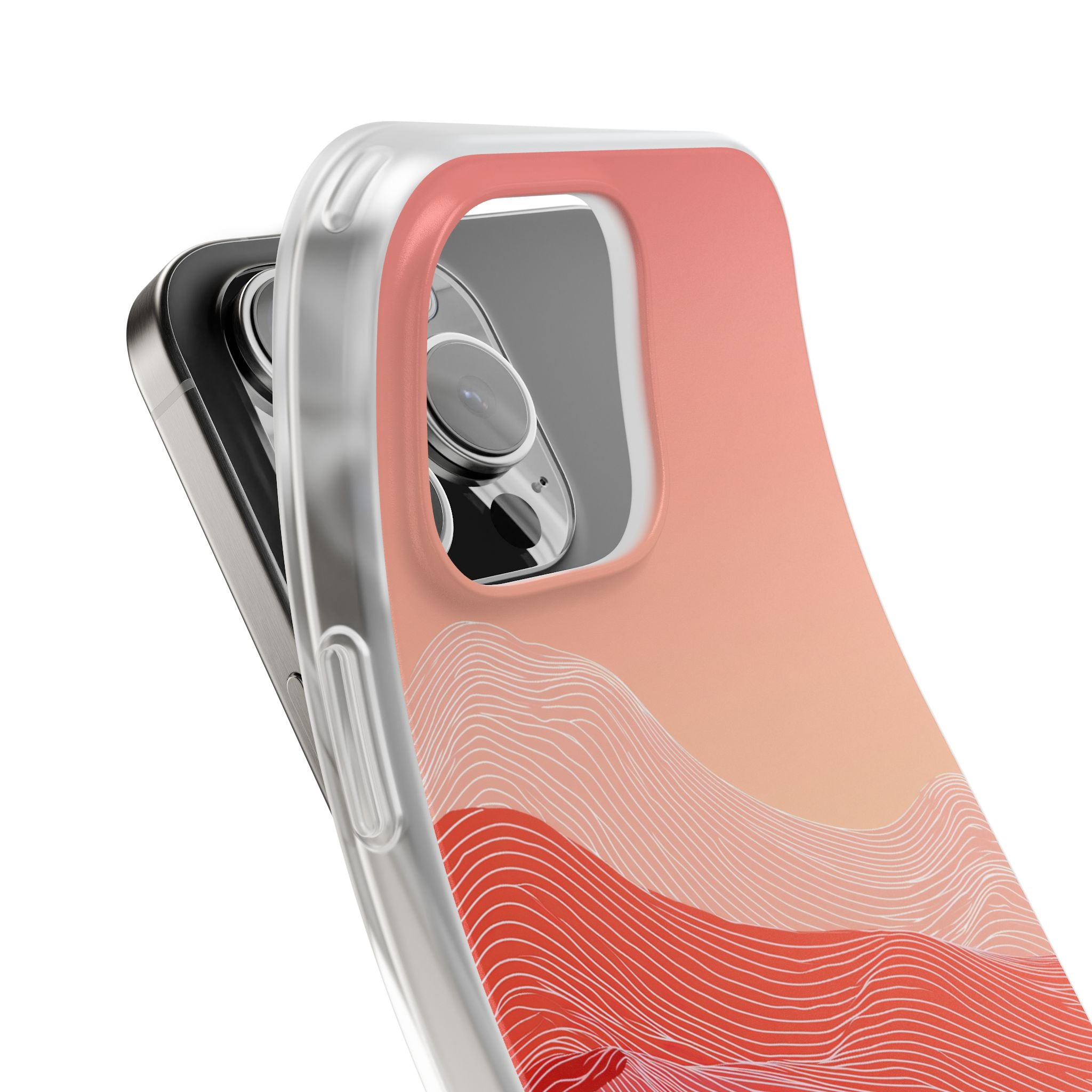 Red Lite Phone Case for iPhone - Crimson Ridge Contour