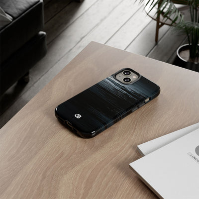 Black Tough Phone Case for iPhone - Frozen Signal Glitch