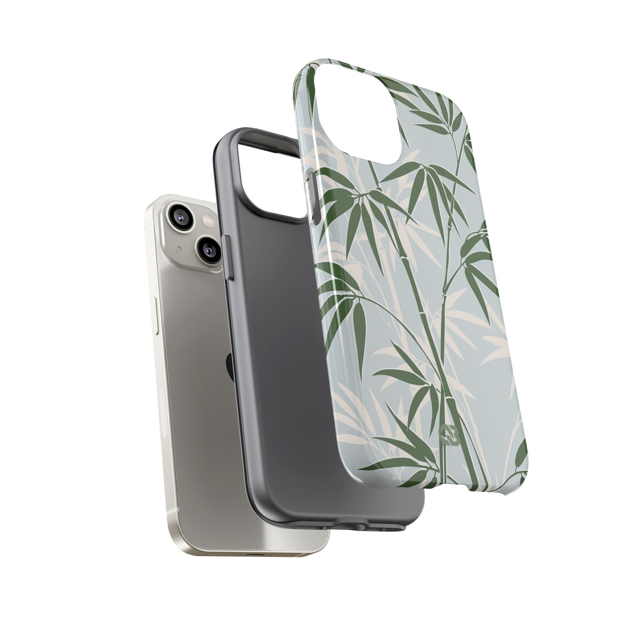 Green Tough Phone Case for iPhone - Kyoto Bamboo Canopy